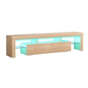 ALFORDSON Entertainment Unit 160cm LED Oak