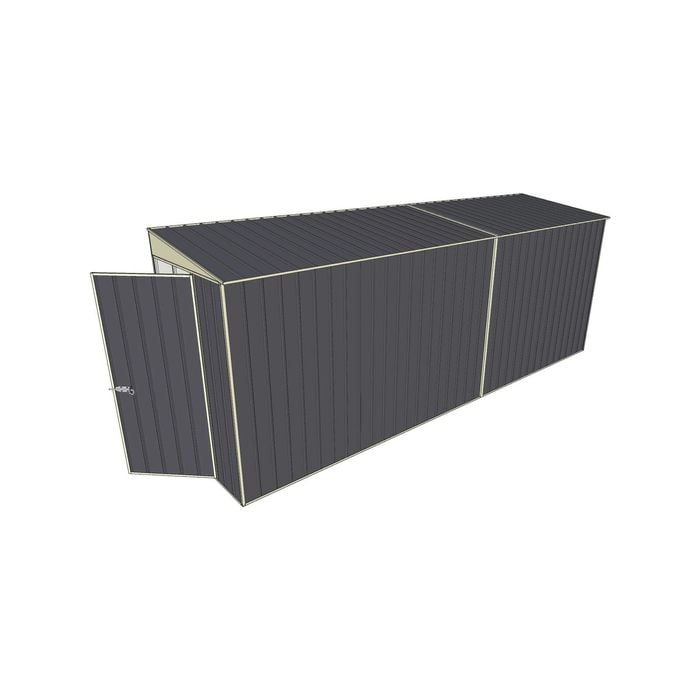Build-A-Shed 1.2 x 5.2 x 2.0m Tunnel Shed Tunnel Hinged Door No Side Doors - Grey