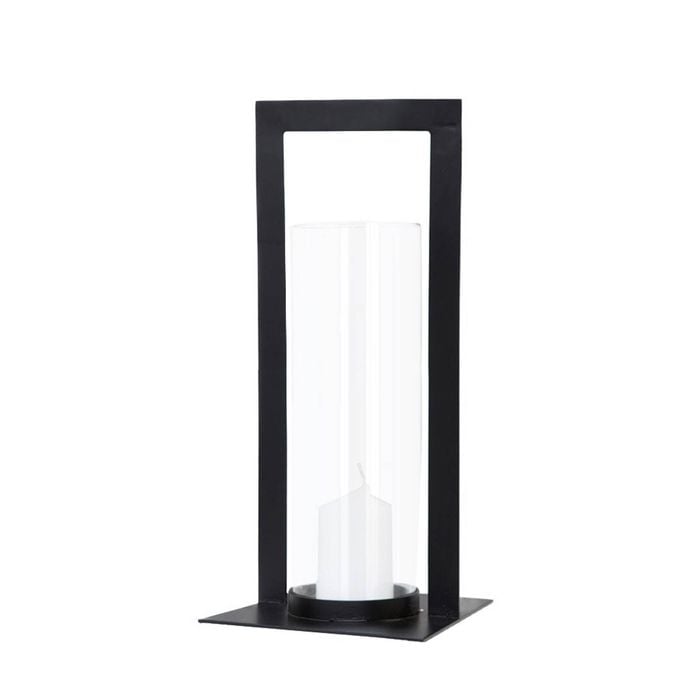 Ssh Collection Toren 41cm Tall Hurricane Lamp - Matte Black
