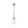 CLA Lighting FINN Blonde Wood & Opal Glass Pendant Light - MED CONE