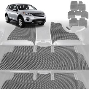 6D Diamond Car Floor Mats for Land Rover Discovery Sport 2014-2019-Ultimate Set-Grey-Outback GT