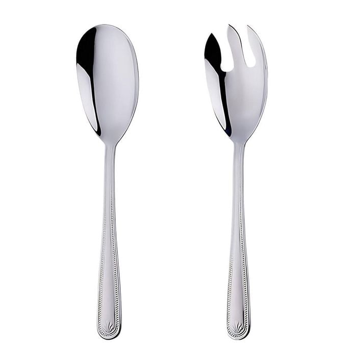 Anygleam Silver Giant Spoon And Fork Set - 2pcs Steel