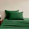 Serene 400tc Bamboo Cotton Sateen Standard Pillowcase Eden Green - Twin Pack