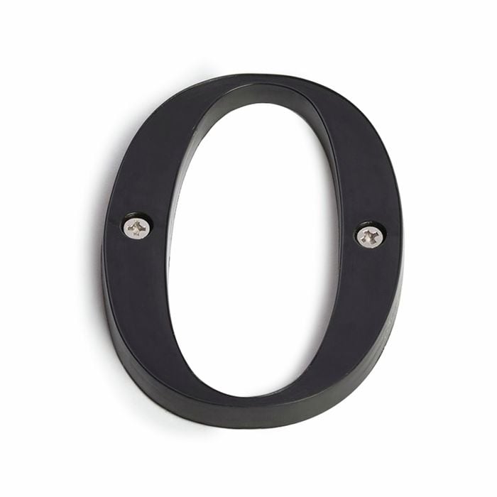 Sandleford 85mm Black Plastic House Number 0 - 0