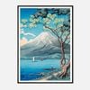 Galrie Hokusai's Iconic Mount Fuji Art Print Cherry Blossoms-Japanese Ukiyo-e Masterpiece, Black Frame, 70 x 100cm (28 x 40inch)