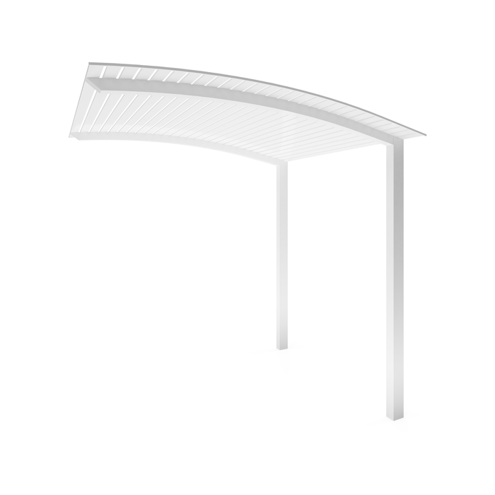 Exterior Life 3.25m Miami Curved Pearl White/Pearl White Pergola