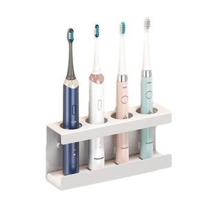 Catzon Wall Mount Electric Toothbrush Holder 4 Slots Diatomite Dish-white