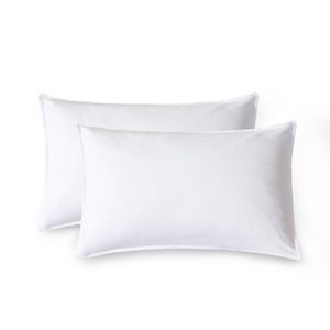 CleverPolly Vintage Washed Microfibre King Pillowcases - Ultra Soft & Skin-Friendly - Set of 2 - 50cm x 90cm (White)