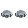 2x Paws & Claws Savoy 1.5L/29cm Non-Slip Stainless Steel Pet Bowl - Grey