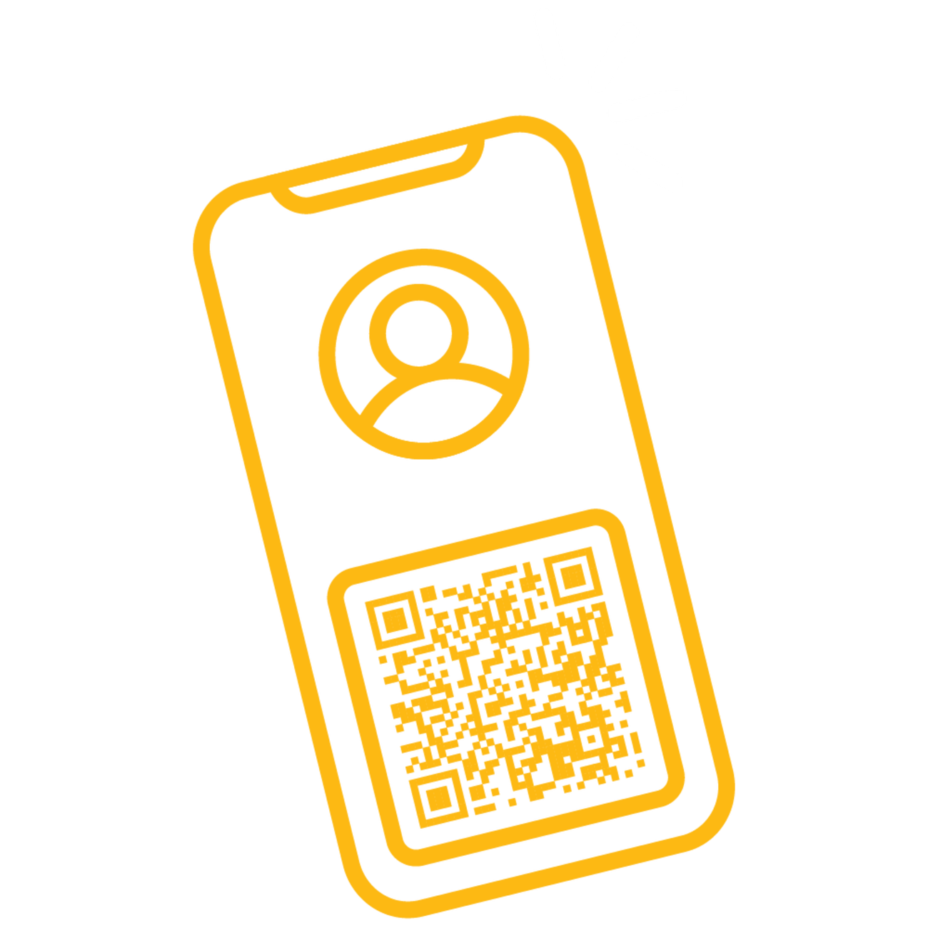 Smartphone with QR code icon
