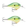2x Rapala Dives to 8ft 5cm Crankbait Fishing Lures - Rasta