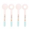 2PK Splosh Caravan Bamboo Melamine Salad Servers 28cm Spoon/Fork Set White