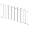ProtectorAl 1201-2400W x 1200H Pearl White Batten Pool Fence Panel Raked Up to 15º