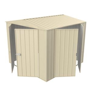 Build-a-Shed  2.3 x 2.3 x 2.3m Gable Double Hinged Side Door Shed - Cream