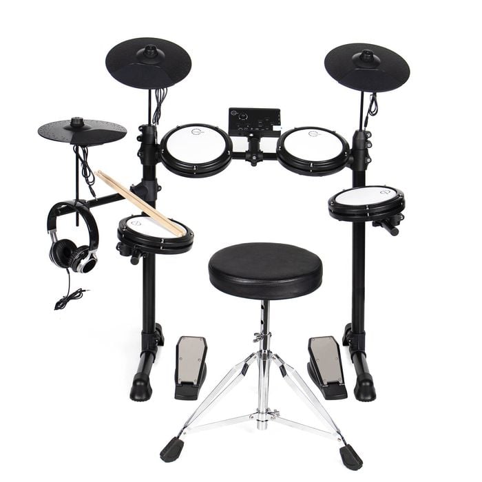 Powerstrike METEOR Digital Mesh Electronic Junior Drum Kit with Stool, Sticks & Headphones