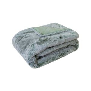 J.elliot Home Archie Faux Fur 130x160cm Throw Blanket - Sage