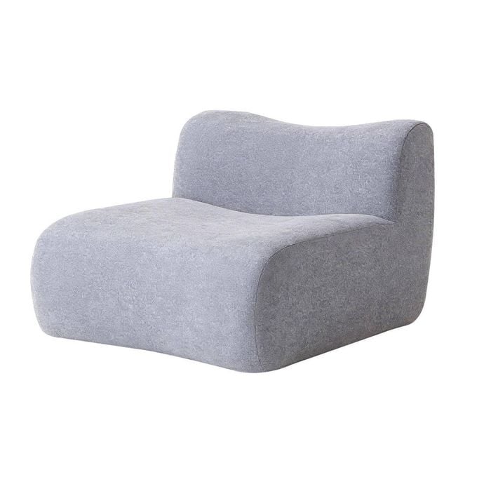 MIUZ Armless Lounge Sofa, 1PC Modular Sofa Lounge Chair, Grey Accent Chair