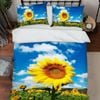3D Sunflower Field 391 Bed Pillowcases Quilt King Single Size