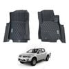 AUSGO Front Row Car Floor Mats for Mitsubishi Triton ML MN series Dual Cab 2006-2015 All-Weather Floor Liners