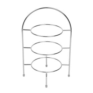 Olympia High Tea Stand 3 Tier For Plates Up To 270mm Chrome Display Stand