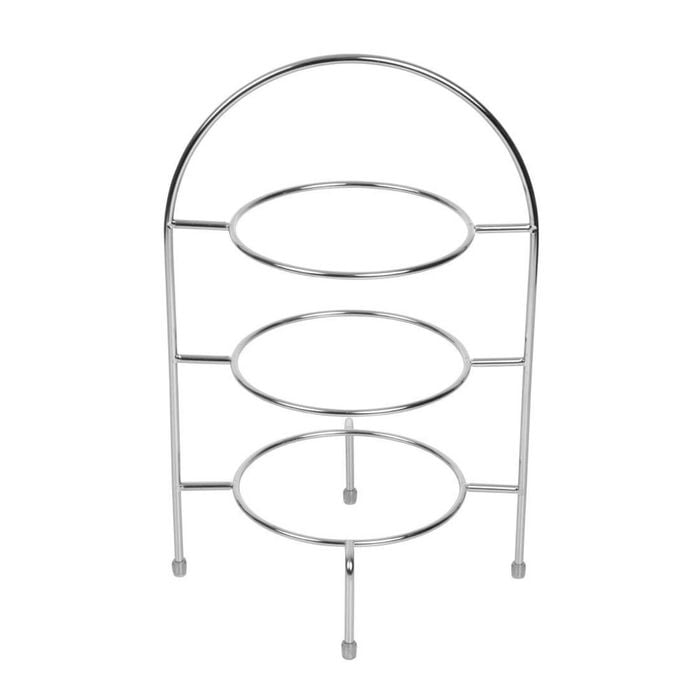 Olympia High Tea Stand 3 Tier For Plates Up To 270mm Chrome Display Stand