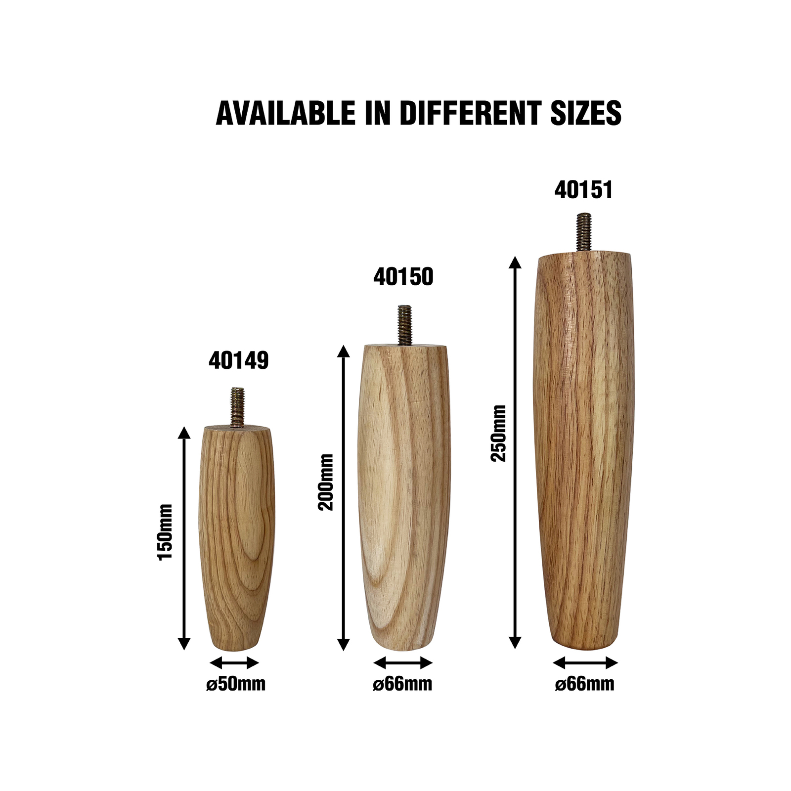 Adoored 66 x 200mm Lacquered Wood Round Furniture Leg Bunnings Australia