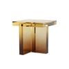 Nordhavn Golden Brown Acrylic Bedside Table, Nightstand End Table, Accent Table
