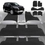 6D Diamond Car Floor Mats for Toyota Fortuner 2015-Current-Ultimate Set-Black-Outback GT
