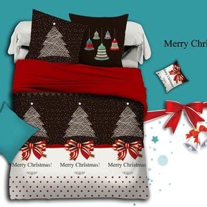 Fabric Fantastic Merry Christmas Double Size Quilt/doona/duvet Cover Set
