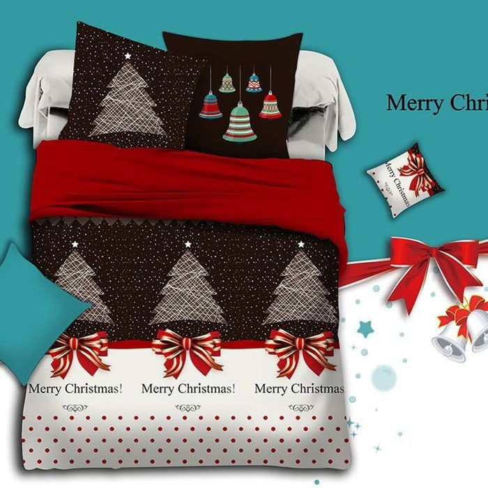 Fabric Fantastic Merry Christmas Double Size Quilt/doona/duvet Cover Set