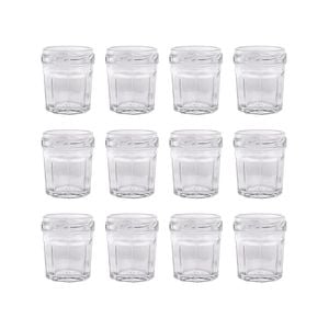 Argon Tableware 30ml Glass Jam Jars With No Lids - Set Of 12 Empty Screw Top Kitchen Storage Preserving Jar