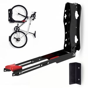 Advwin Bike Wall Mount Rack, 180° Adjustable Foldable Bicycle Parking Rack for 24"-29" Bikes, Max Load 30kg