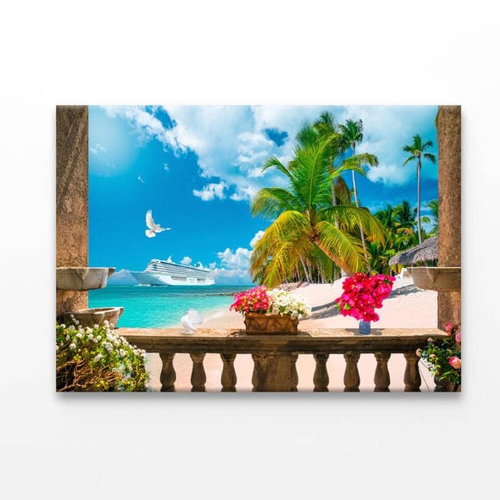 Beach View From Balcony   Print 100% Australian Made 120 x 90cm  (Acrylic)