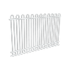 ProtectorAl 2400 x 1500mm Pearl White Aluminium Pool Fence Panel Loop Top With Mid Rail