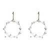 2x LVD Hanging Metal Daisy Wreath Home/Garden Ornament Display 17x17cm White
