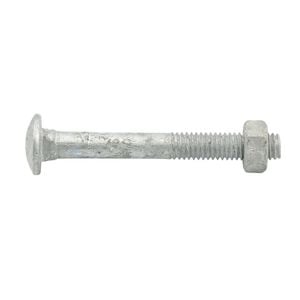 Zenith M6 x 50mm Hot Dipped Galvanised Cup Head Bolt And Nut - Each