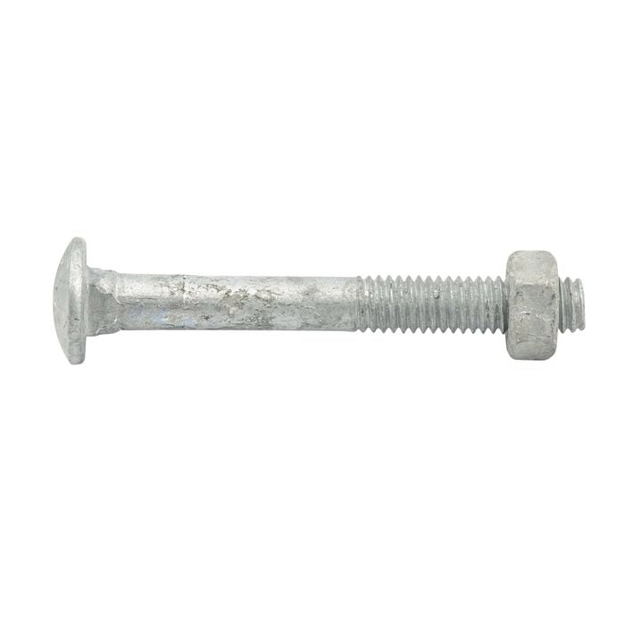 Zenith M6 x 50mm Hot Dipped Galvanised Cup Head Bolt And Nut