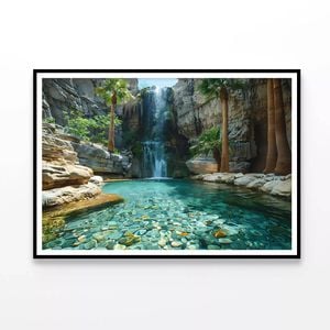 Waterfall in the Park  Print 100% Australian Made 120x90cm  (Poster)