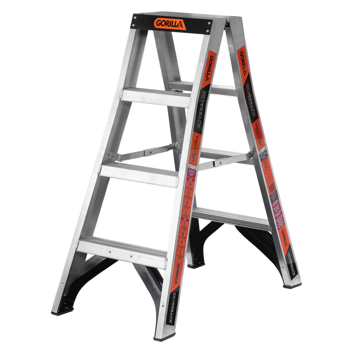 Gorilla 180kg 4 Step Silverback Double Sided Ladder