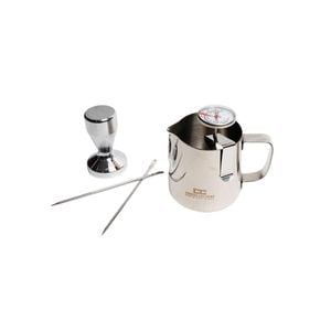 5pc Coffee Culture Stainless Steel Coffee Essentials Tamper/Jug Set Silver