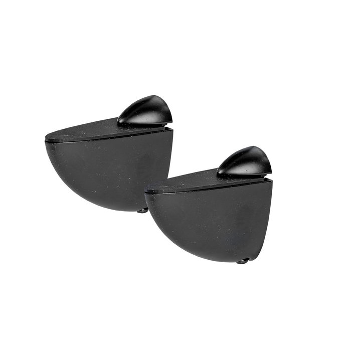 Flexi Storage Decorative Shelving Black Matte Slim Shelf Clip - 2 Pack