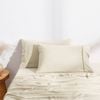 Dreamaker Superfine Washed Microfibre Standard Pillowcase Twin Pack - Natural
