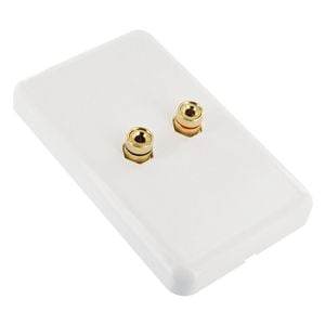 Selby Premium 1 Speaker Cable Banana Plug Socket Wall Plate Wallplate
