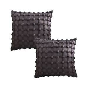 SOGA 2X 50CM Black Medieval-Style Square Throw Pillows
