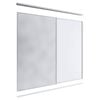 Lugna 2100 x 1801-2400mm Clear Anodised 1 Mirror 1 Melamine Wardrobe Double Sliding Doors