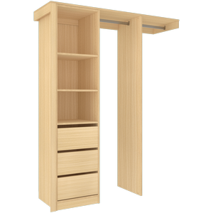 Lugna 1500 - 1800mm Sand Pack 2 Opening Built In Wardrobe Package
