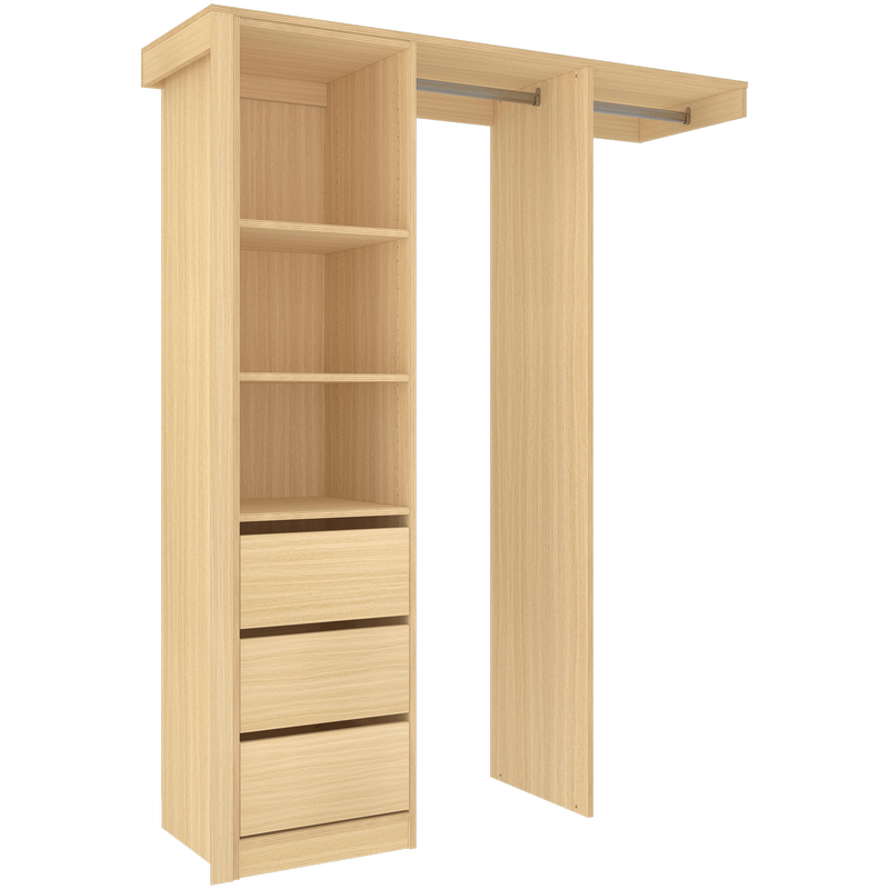 Lugna 1500 - 1800mm Sand Pack 2 Opening Built In Wardrobe Package