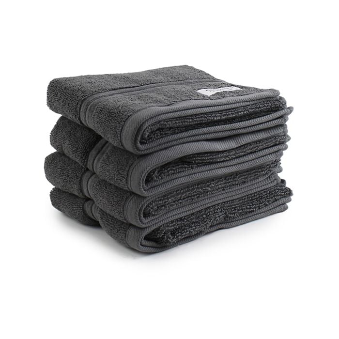 4pc Onkaparinga 45x65cm Flinders Hand Towel 600GSM Charcoal