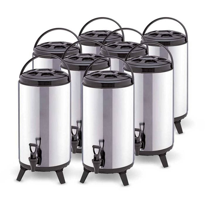 SOGA 8X 10L Portable Insulated Barrel Brew Pot with Dispenser
