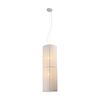 Lexi Lighting Ailsa Pendant Light White Linen Cylinder Cord Suspension 2350mm